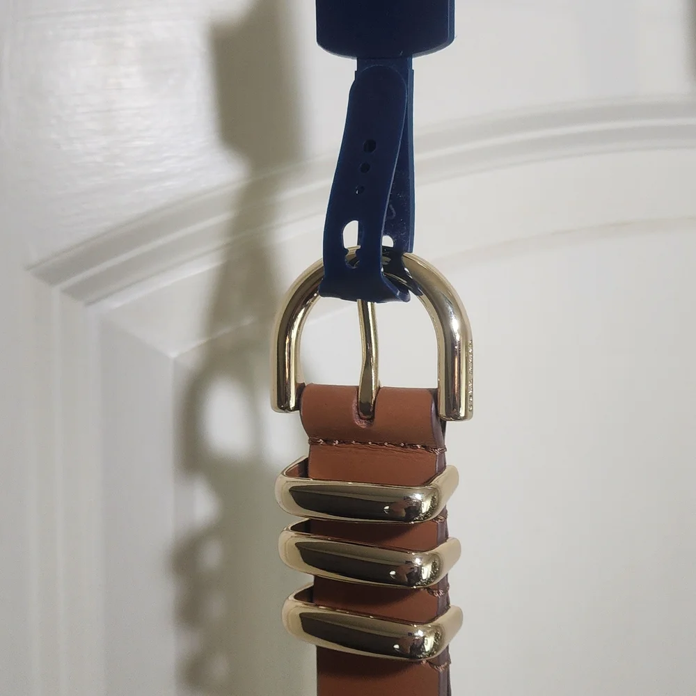 Cole Haan‎ Tan Leather Belt with Silver Buckle